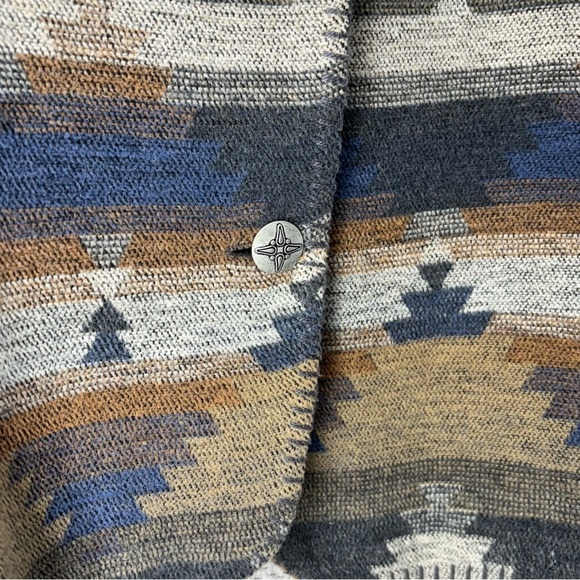 Vtg David Benjamin Southwestern Woven Jacket Coat Women Sz 8 Two Button Tribal - Picture 5 of 9